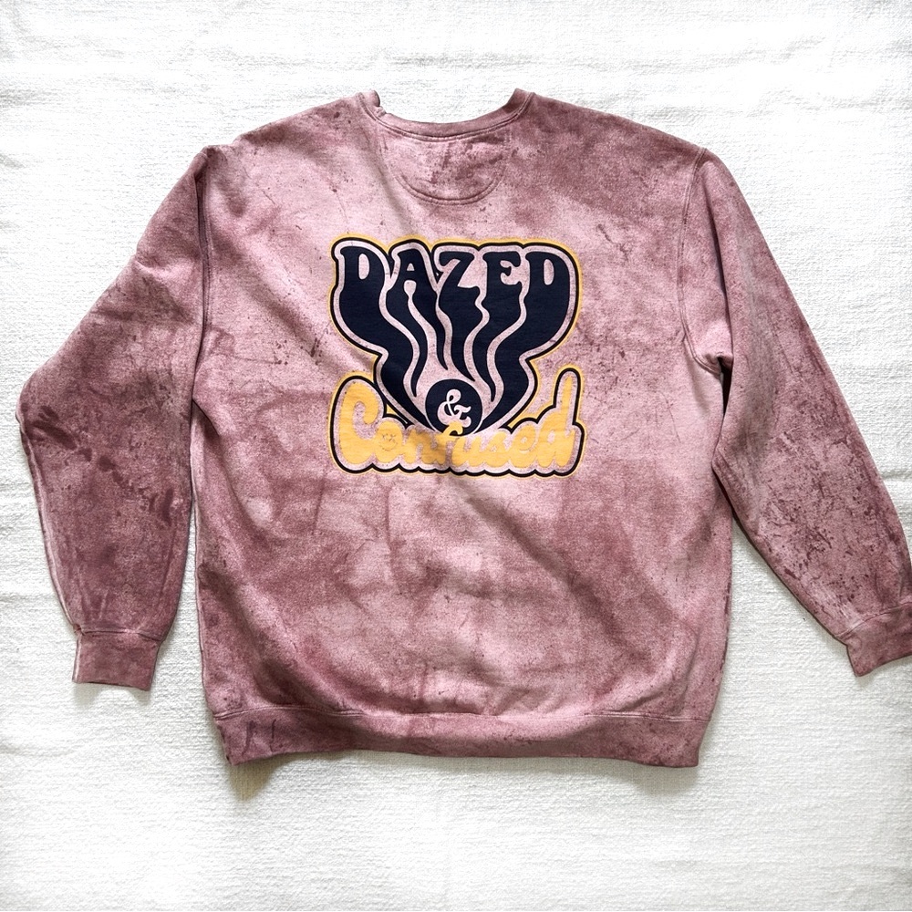 Oversized Mauvy Pink Tie Dye Dazed and Confused Crewneck Women's XXL